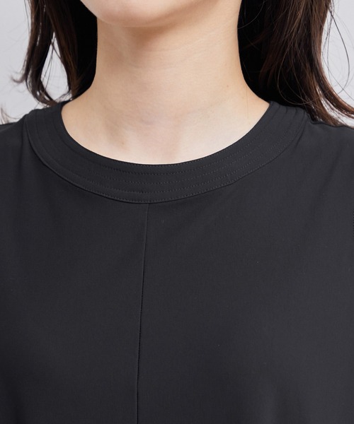 ROPE'（ロペ）の「【洗える】ナイロンストレッチカットソーノースリーブワンピース（ワンピース・レディース・ブラック/ダークブラウン・38）」の16枚目の写真