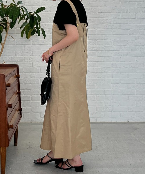 un dix cors（アンディコール）の「2WAYワークジャンスカ（ジャンパースカート・レディース・ベージュ/ブラック・FREE）」の20枚目の写真