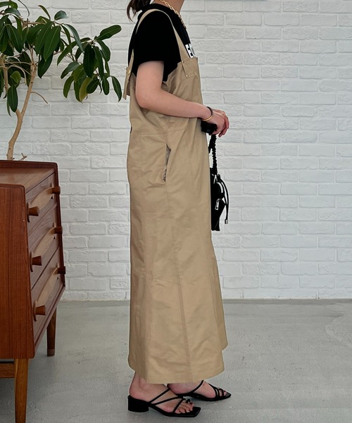 un dix cors（アンディコール）の「2WAYワークジャンスカ（ジャンパースカート・レディース・ベージュ/ブラック・FREE）」の22枚目の写真