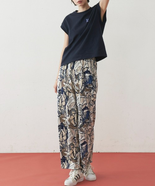 Unitage（ユニテージ）の「ロゴプリントフレンチTEE（Tシャツ/カットソー・レディース・ベージュ/ネイビー/ライトブルー・FREE）」の11枚目の写真