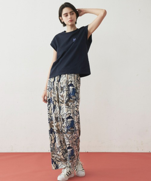 Unitage（ユニテージ）の「ロゴプリントフレンチTEE（Tシャツ/カットソー・レディース・ベージュ/ネイビー/ライトブルー・FREE）」の16枚目の写真