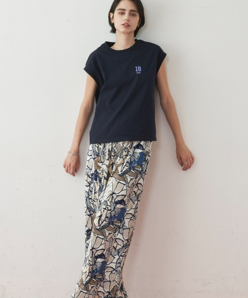 Unitage（ユニテージ）の「ロゴプリントフレンチTEE（Tシャツ/カットソー・レディース・ベージュ/ネイビー/ライトブルー・FREE）」の22枚目の写真