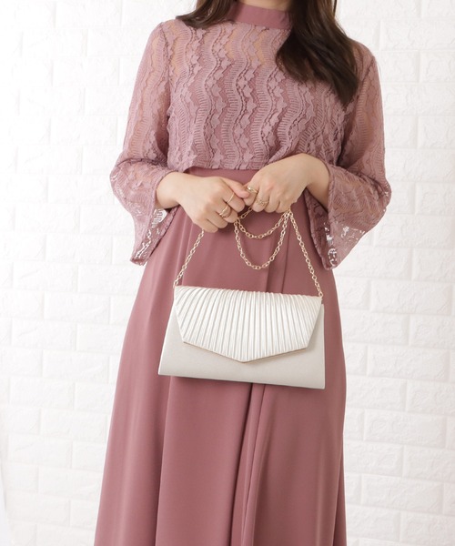 Lace Ladies(レースレディース)の「シェル風フラップスクエアクラッチバッグ(クラッチバッグ・レディース・ピンク/ブラック/グレー/ベージュ・FREE)」の18枚目の写真