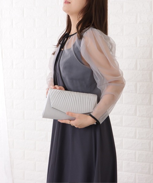 Lace Ladies(レースレディース)の「シェル風フラップスクエアクラッチバッグ(クラッチバッグ・レディース・ピンク/ブラック/グレー/ベージュ・FREE)」の12枚目の写真