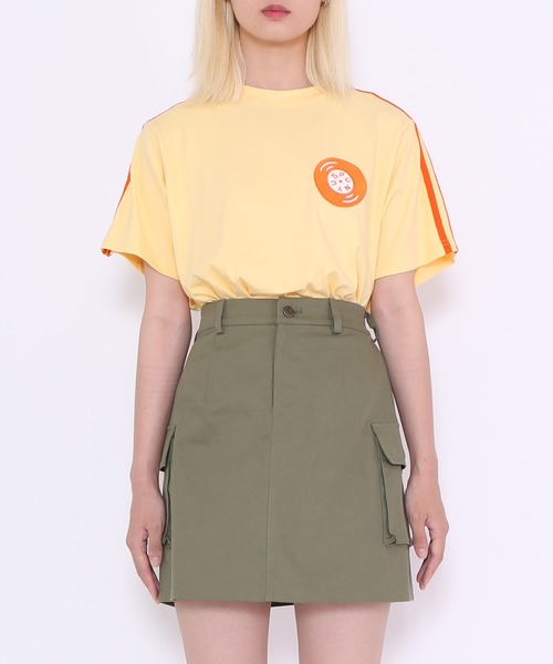 PUNYUS（プニュズ）の「サイドラインレコードＴシャツ（Tシャツ/カットソー・レディース・ブラック/サックスブルー/イエロー・1/2/3/4）」の3枚目の写真