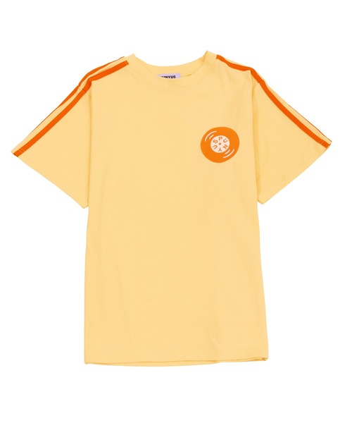 PUNYUS（プニュズ）の「サイドラインレコードＴシャツ（Tシャツ/カットソー・レディース・ブラック/サックスブルー/イエロー・1/2/3/4）」の8枚目の写真