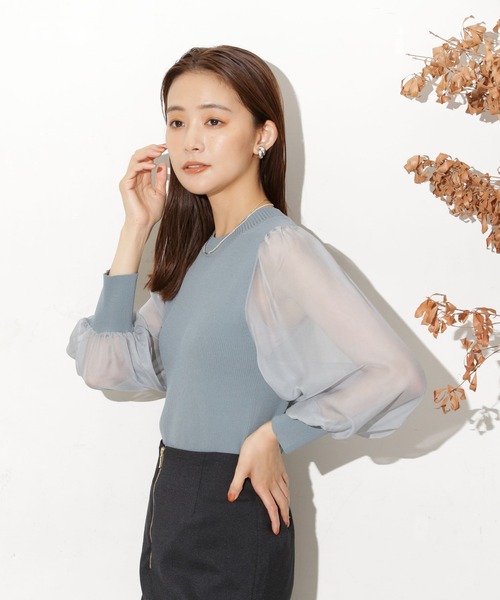 NANO universe（ナノユニバース）の「シアースリーブ異素材コンビ