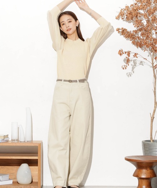 NANO universe（ナノユニバース）の「シアースリーブ異素材コンビ