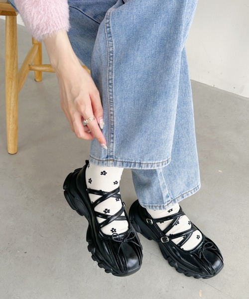 新品同様STOFストフロッキンホースバレリーナウェッジソールシューズ23.5cm ヴィヴィアンウエストウッドVivienne Westwood ロッキンホース