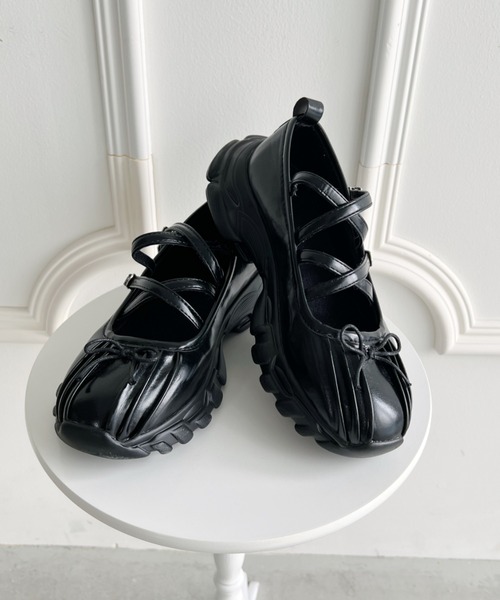 セール】【22.5cm~24.5cm】ボリュームソールバレリーナ