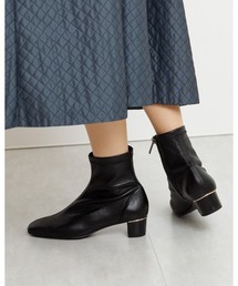 HIMIKO（ヒミコ）の「【Made in Japan】【撥水】4cmヒールシープレザーストレッチブーツ/631401（ブーツ・レディース）」