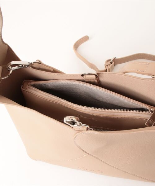 BarcosBlue（バルコスブルー）の「【BarcosBlue/バルコスブルー】シンプルデザイン2wayハンドバッグ（ハンドバッグ・レディース・ホワイト/ベージュ・ONE SIZE）」の5枚目の写真