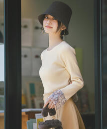 PROPORTION BODY DRESSING | パールネックポイントレースニット / 1213270808(ニット/セーター)