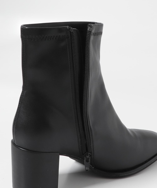 SENSE OF PLACE by URBAN RESEARCH（センスオブプレイスバイアーバンリサーチ）の「『4サイズ展開』『晴雨兼用』スクエアトウセンターシームストレッチブーツ（ブーツ・レディース・ブラック/アイボリー/ブラウン/シルバー・X-LARGE/MEDIUM/SMALL/LARGE）」の10枚目の写真