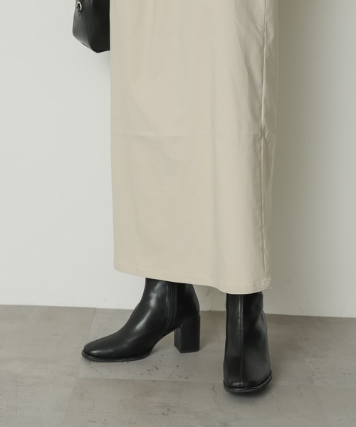 SENSE OF PLACE by URBAN RESEARCH（センスオブプレイスバイアーバンリサーチ）の「『4サイズ展開』『晴雨兼用』スクエアトウセンターシームストレッチブーツ（ブーツ・レディース・ブラック/アイボリー/ブラウン/シルバー・X-LARGE/MEDIUM/SMALL/LARGE）」の14枚目の写真