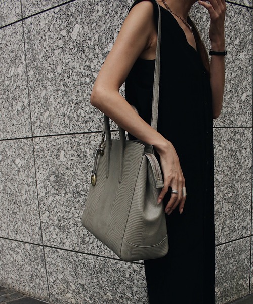 TOFF&LOADSTONE（トフアンドロードストーン）の「【TOFF&LOADSTONE】Jolie lizard L/ ジョリー リザード L（トートバッグ・レディース・グレー/ブラック・FREE）」の5枚目の写真