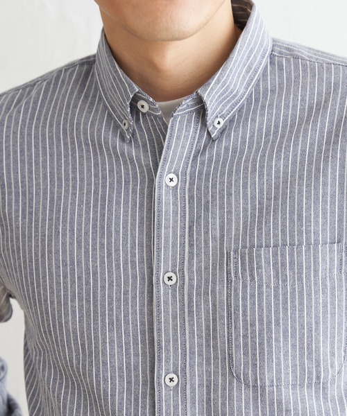 ikka（イッカ）の「【吸水速乾】イージーケアオックスボタンダウンシャツ（シャツ/ブラウス・メンズ・ワイン/ダークネイビー/グリーン/ホワイト/ネイビー/ベージュ・S/M/L/XL）」の22枚目の写真