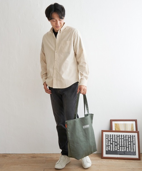 ikka（イッカ）の「【吸水速乾】イージーケアオックスボタンダウンシャツ（シャツ/ブラウス・メンズ・ワイン/ダークネイビー/グリーン/ホワイト/ネイビー/ベージュ・S/M/L/XL）」の9枚目の写真