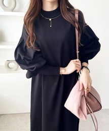 GeeRA | パフスリーブフレアーニットワンピース(ワンピース)