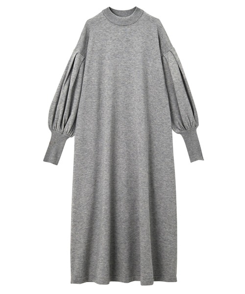 GeeRA(ジーラ)の「パフスリーブフレアーニットワンピース(ワンピース・レディース・ブラック/ネイビー/サンドグレー/杢グレー・MEDIUM/LARGE)」の13枚目の写真