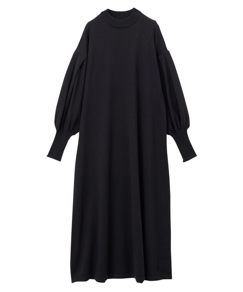 GeeRA(ジーラ)の「パフスリーブフレアーニットワンピース(ワンピース・レディース・ブラック/ネイビー/サンドグレー/杢グレー・MEDIUM/LARGE)」の10枚目の写真