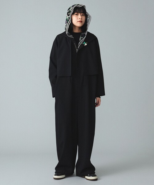 BEAMS BOY（ビームスボーイ）の「maturely / TW Cape Hoody All-in-one（つなぎ/オールインワン・レディース・ブラック/オリーブ・FREE）」の3枚目の写真