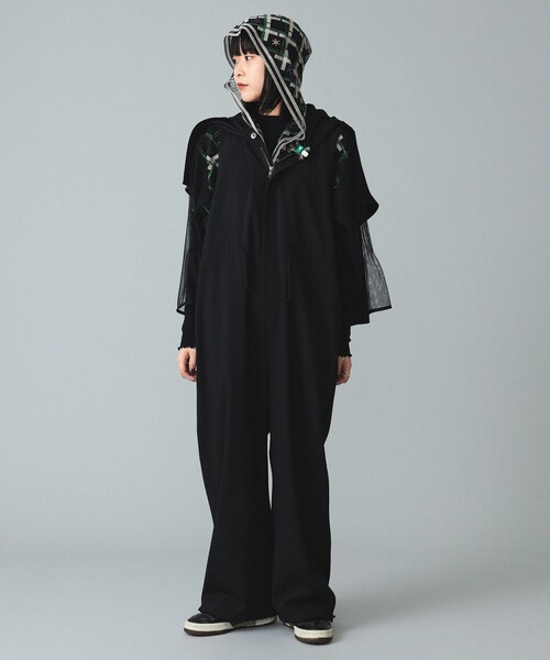 BEAMS BOY（ビームスボーイ）の「maturely / TW Cape Hoody All-in-one（つなぎ/オールインワン・レディース・ブラック/オリーブ・FREE）」の5枚目の写真