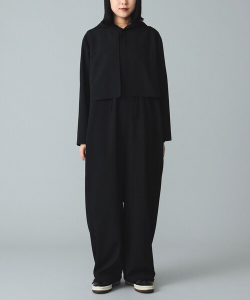 BEAMS BOY（ビームスボーイ）の「maturely / TW Cape Hoody All-in-one（つなぎ/オールインワン・レディース・ブラック/オリーブ・FREE）」の14枚目の写真