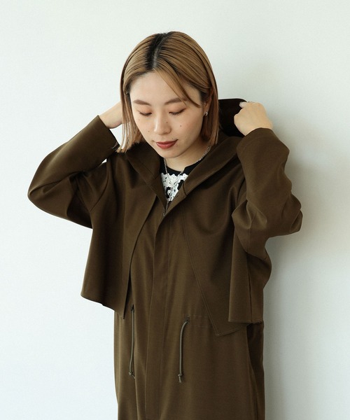 BEAMS BOY（ビームスボーイ）の「maturely / TW Cape Hoody All-in-one（つなぎ/オールインワン・レディース・ブラック/オリーブ・FREE）」の20枚目の写真