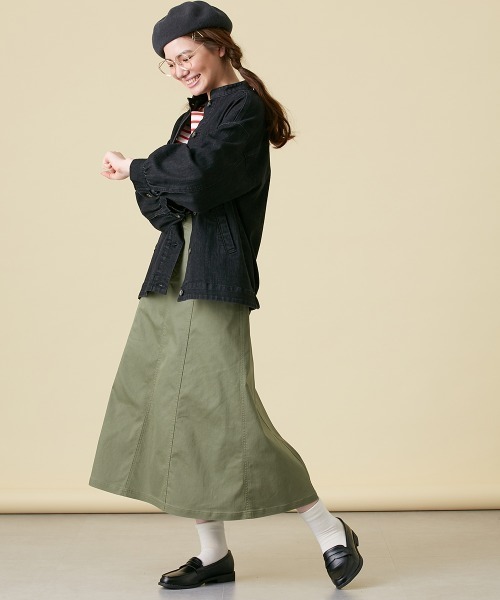 Le temps riche（ルタンリッシュ）の「【販売終了】デニムスタンドカラージャケット（セットアップ対応） ＜Le temps riche＞（デニムジャケット・レディース・ブラック/ネイビー・L/M）」の18枚目の写真