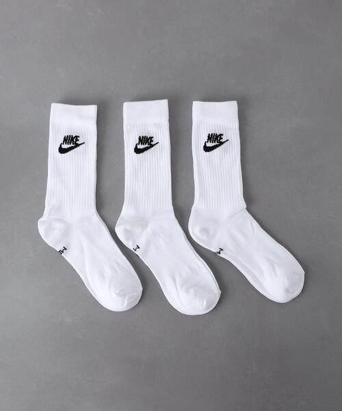 NIKE(ナイキ)の「<NIKE>3P クルーソックス(ソックス/靴下・レディース・ホワイト/ブラック・FREE)」の1枚目の写真