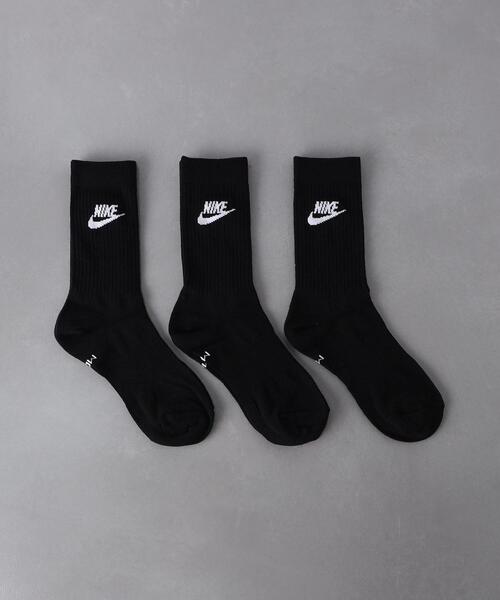 NIKE(ナイキ)の「<NIKE>3P クルーソックス(ソックス/靴下・レディース・ホワイト/ブラック・FREE)」の2枚目の写真