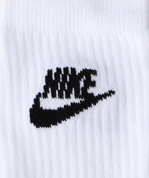 NIKE(ナイキ)の「<NIKE>3P クルーソックス(ソックス/靴下・レディース・ホワイト/ブラック・FREE)」の4枚目の写真