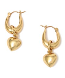 ハート フープ ピアス