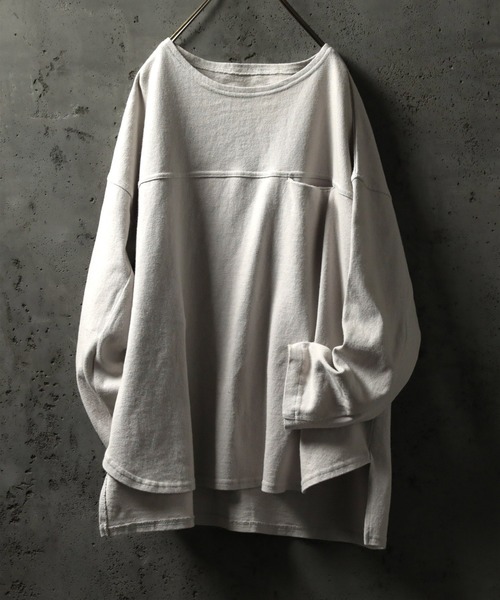 soulberry（ソウルベリー）の「しいて言うなら、白いロンT。（Tシャツ/カットソー・レディース・ライトグレー・L/LL/4L/M/3L）」の2枚目の写真