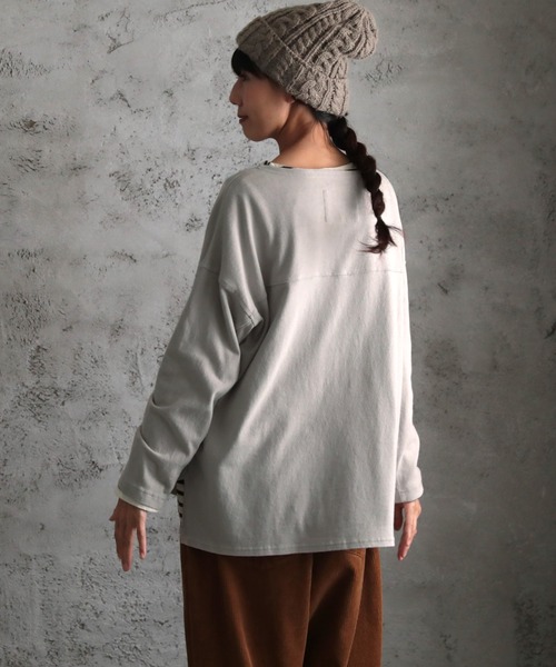 soulberry（ソウルベリー）の「しいて言うなら、白いロンT。（Tシャツ/カットソー・レディース・ライトグレー・L/LL/4L/M/3L）」の15枚目の写真
