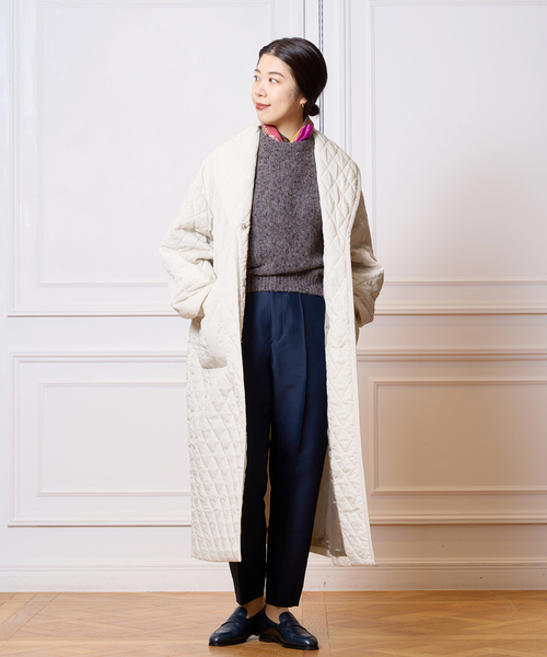 【IENA LA BOUCLE】コットンナイロンタッサーオーバーコート セール】IENA LA BOUCLE ナイロンキルティングコート（その他