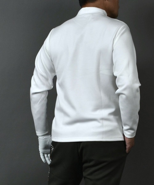 ポンチ ジャージ素材 バイカラー 長袖 モックネック ゴルフウェアシャツ（ゴルフグッズ）｜COMON GOLF（コモンゴルフ）