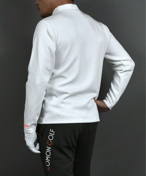 ポンチ ジャージ素材 バイカラー 長袖 モックネック ゴルフウェアシャツ（ゴルフグッズ）｜COMON GOLF（コモンゴルフ）