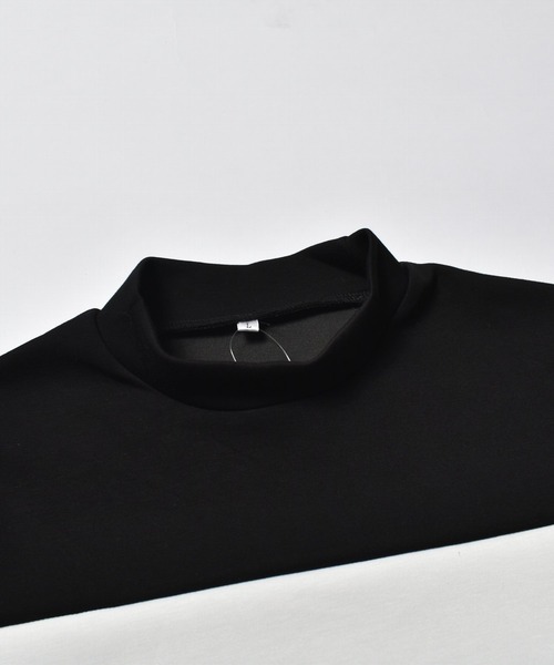 ポンチ ジャージ素材 バイカラー 長袖 モックネック ゴルフウェアシャツ（ゴルフグッズ）｜COMON GOLF（コモンゴルフ）