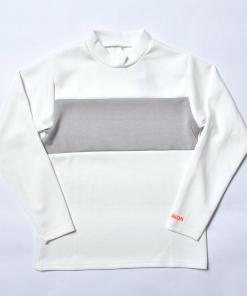 ポンチ ジャージ素材 バイカラー 長袖 モックネック ゴルフウェアシャツ（ゴルフグッズ）｜COMON GOLF（コモンゴルフ）