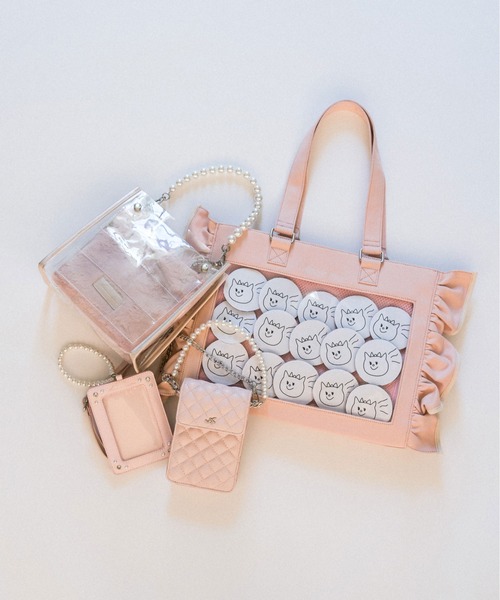 OLIVE des OLIVE（オリーブデオリーブ）の「Aimerianejoie推し入れスマホショルダー　1032200080（ショルダーバッグ・レディース・ブラック/オフホワイト/ピンク/ラベンダー/オレンジ/イエロー/サックスブルー/レッド/ミント・FREE）」の11枚目の写真