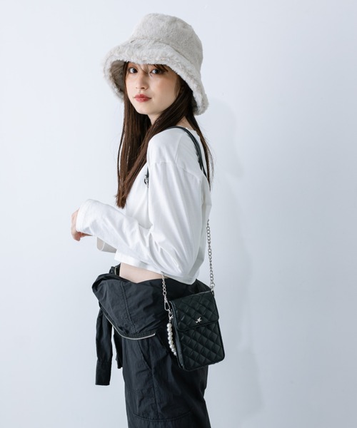 OLIVE des OLIVE（オリーブデオリーブ）の「Aimerianejoie推し入れスマホショルダー　1032200080（ショルダーバッグ・レディース・ブラック/オフホワイト/ピンク/ラベンダー/オレンジ/イエロー/サックスブルー/レッド/ミント・FREE）」の17枚目の写真