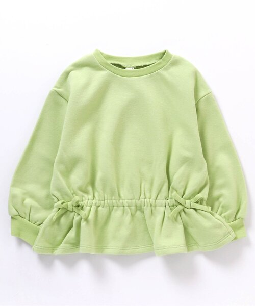 apres les cours(アプレレクール)の「無地・総柄フレアドロストトレーナー(スウェット・キッズ・ミント/アイボリー/ブラック/ローズ・80/90/100/110/120/130/140)」の3枚目の写真