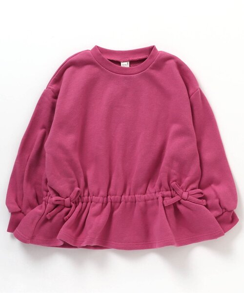 apres les cours(アプレレクール)の「無地・総柄フレアドロストトレーナー(スウェット・キッズ・ミント/アイボリー/ブラック/ローズ・80/90/100/110/120/130/140)」の10枚目の写真