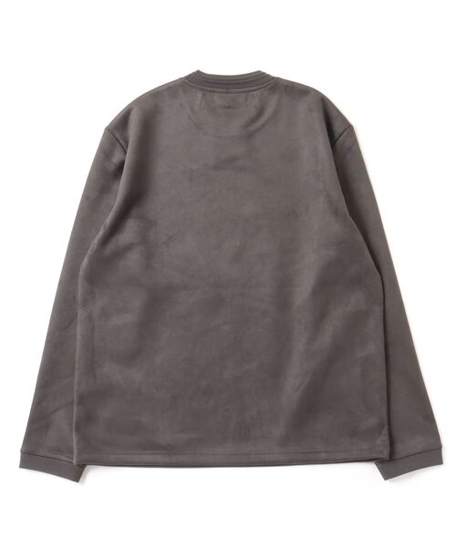 NANO universe（ナノユニバース）の「フェイクスウェードクルーネックプルオーバー（Tシャツ/カットソー・メンズ・グレー系その他4/ブラック/キャメル/チャコール・XL/M/S/L）」の5枚目の写真