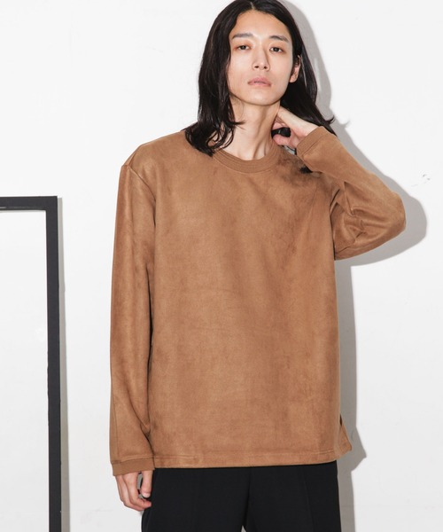 NANO universe（ナノユニバース）の「フェイクスウェードクルーネックプルオーバー（Tシャツ/カットソー・メンズ・グレー系その他4/ブラック/キャメル/チャコール・XL/M/S/L）」の19枚目の写真