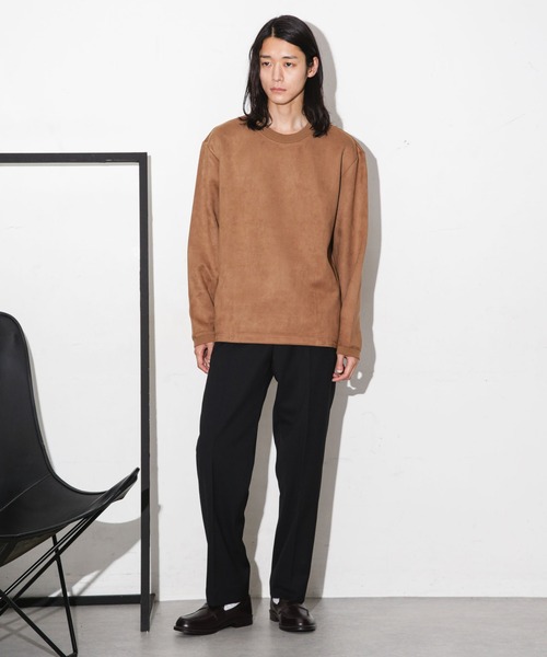 NANO universe（ナノユニバース）の「フェイクスウェードクルーネックプルオーバー（Tシャツ/カットソー・メンズ・グレー系その他4/ブラック/キャメル/チャコール・XL/M/S/L）」の20枚目の写真