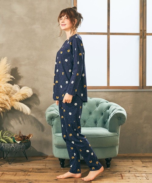 PAUL&JOE(ポールアンドジョー)の「【PAUL&JOE】ヌネット&ジプシードットプリント ラグランスリーブTシャツ(ルームウェア/パジャマ・レディース・ピンク/ネイビー・M/L)」の14枚目の写真