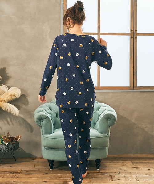 PAUL&JOE(ポールアンドジョー)の「【PAUL&JOE】ヌネット&ジプシードットプリント ラグランスリーブTシャツ(ルームウェア/パジャマ・レディース・ピンク/ネイビー・M/L)」の15枚目の写真